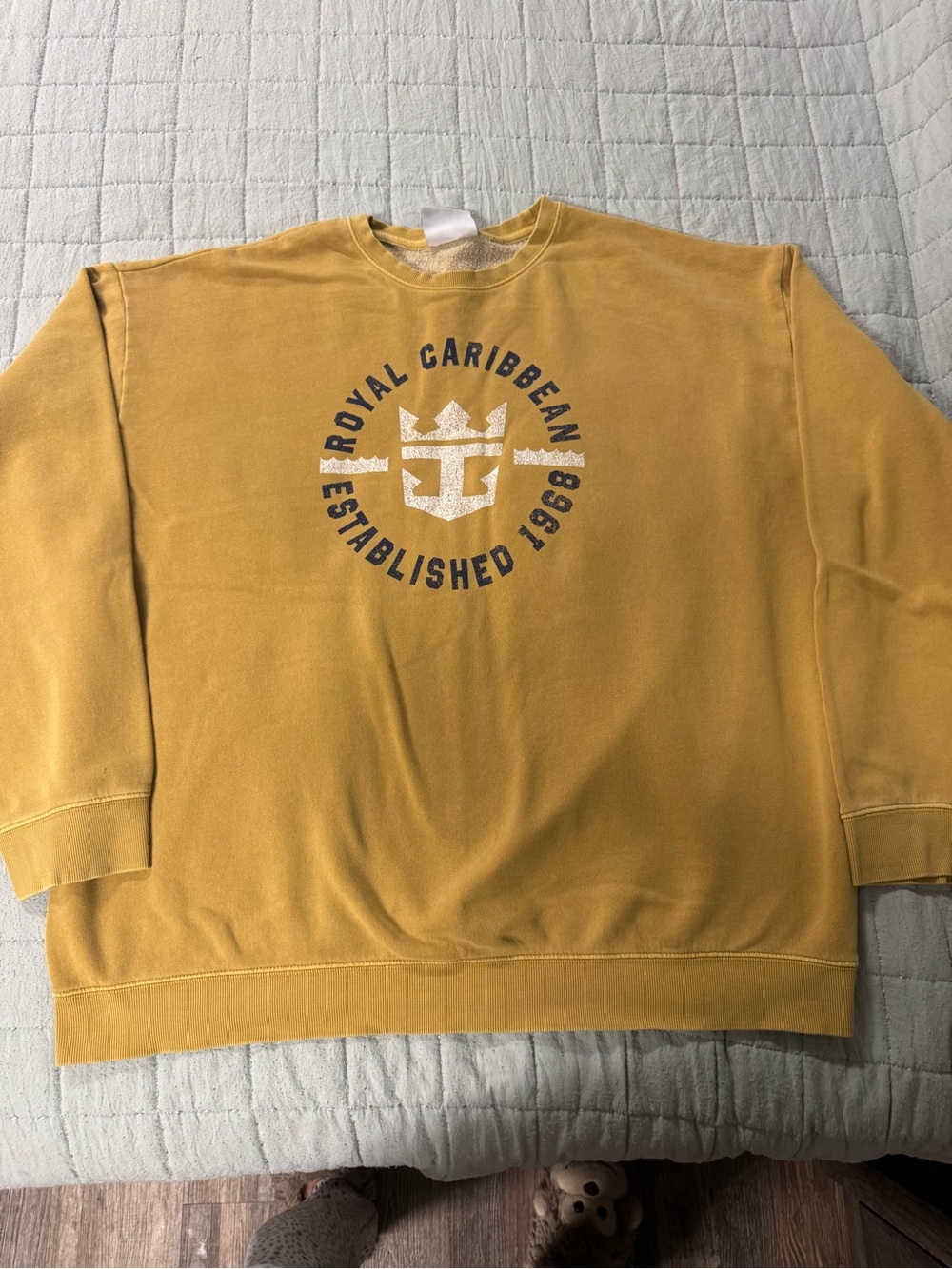 Royal Caribbean Mustard Crewneck Sweatshirt with Logo